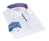 Castlebeard Robert Button-Up Shirt With Contrast Details // White // Contemporary Fit (Regular), view 2