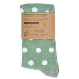 Castlebeard Sage Green with White Polka Dot Socks, view 5