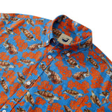 Castlebeard Sea Turtles And Coral Light Blue Men's Button-down Shirt 100% Cotton By Amy, view 2