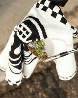 Castlebeard Skull Caddie Knitted Towel - Black / White, view 2