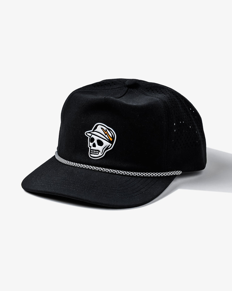Castlebeard Skull Caddie Performance Rope Hat - Black