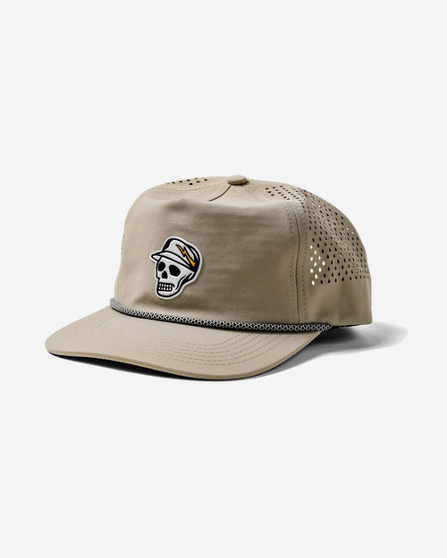 Castlebeard Skull Caddie Performance Rope Hat - Bone