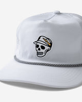 Castlebeard Skull Caddie Performance Rope Hat - White, view 2