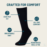 Castlebeard Solid Black Socks, view 5