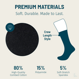 Castlebeard Solid Black Socks, view 6