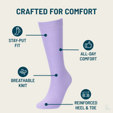Castlebeard Solid Lilac Socks, view 3
