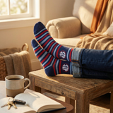 Castlebeard Stripe Sip Dress Socks, view 6