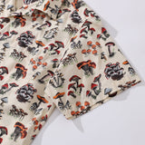 Castlebeard Summer Hawaiian Shirt For Men Shroomy land By Kashmira Jayaprakash Print Shirt Camp Collar 100% Cotton, view 4