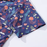 Castlebeard Summer Hawaiian Shirt For Men Underwater Cotton Beach Shirt Camp Collar By ME.COCO.DESIGN, view 4