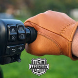 Castlebeard Tan Short Wrist Deerskin Gloves, view 5