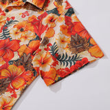 Castlebeard Tiki Hawaiian Shirt For Men Designer Floral Shirt Camp Collar 100% Cotton By Yakima, view 4