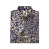 Castlebeard Vintage Men's Hawaiian Shirt Jungle Cotton Button-down Long Sleeve Aloha Shirt By Yakima, view 2
