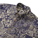Castlebeard Vintage Men's Hawaiian Shirt Jungle Cotton Button-down Long Sleeve Aloha Shirt By Yakima, view 3