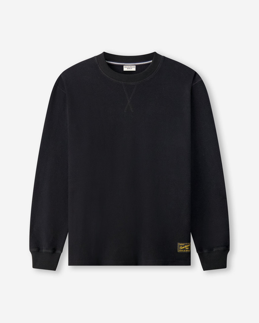 Castlebeard Waffle Crew - Faded Black