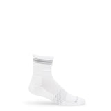 Castlebeard White/Grey Quarter Crew Women's Socks, view 3