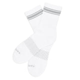 Castlebeard White/Grey Quarter Crew Women's Socks, view 4