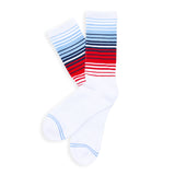 Castlebeard White Ombre Stripe Casual Crew, view 2
