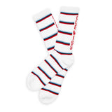 Castlebeard White Stripe Ole Miss Casual Crew, view 3