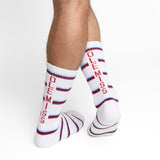 Castlebeard White Stripe Ole Miss Casual Crew, view 4