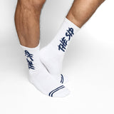 Castlebeard White The Sip Casual Crew Socks, view 4