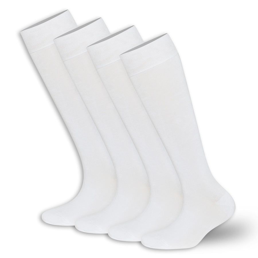 Castlebeard Women’s Bamboo Knee-High Socks 4-Pack – Soft & Breathable