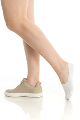 Castlebeard Women’s Bamboo No-Show Socks 6-Pack, White, Pink & Black, view 5