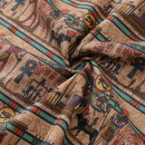 Castlebeard Wrinkle-Free Men's Hawaiian Shirt Egyptian Murals Print Button-down Short Sleeve Aloha Shirt By Sun, view 6