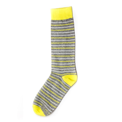 Castlebeard Yellow and Grey Striped Socks