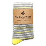 Castlebeard Yellow and Grey Striped Socks, view 2