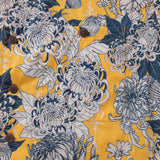Castlebeard Yellow Hawaiian Shirt For Men Japanese Flower Shirt Camp Collar 100% Cotton Shirt By Yakima, view 3