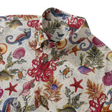 Castlebeard Yiume Mens Octopus Hawaiian Shirt 100% Cotton Button-down Marine Life Shirt For Gifting By Amy, view 2