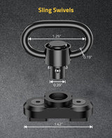 CVLIFE 1.25" Sling Swivel 2-Pack for Two Point Sling, view 6