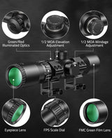 CVLIFE JackalHowl 1.5-5x32 Crossbow Scope, view 6