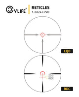 CVLIFE EagleFeather 1-6x24 LPVO Rifle Scope with 30mm Cantilever Mount, view 2