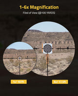 CVLIFE EagleFeather 1-6x24 LPVO Rifle Scope with 30mm Cantilever Mount, view 6