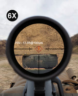 CVLIFE EagleFeather 1-6X24 LPVO Rifle Scope with Illuminated BDC Reticle 30mm Black, view 5