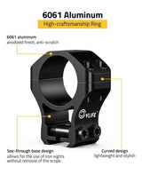CVLIFE 1 inch Dovetail Scope Rings Mount for 3/8 inch or 11mm Dovetail Rails, view 3