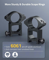 CVLIFE 1 inch High Profile Picatinny Scope Rings Mounts, view 3