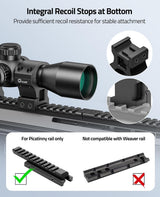 CVLIFE 1 Inch Scope Rings - Low Medium High Profile Precision Scope Mount, view 3
