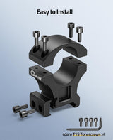 CVLIFE 1 Inch Scope Rings - Low Medium High Profile Precision Scope Mount, view 6