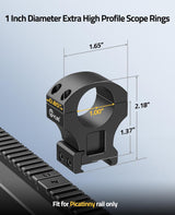 CVLIFE 1 Inch Scope Rings 2 Pieces, view 3