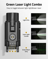 CVLIFE 1500 Lumens Laser Light Combo for Pistol, view 6
