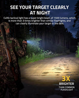CVLIFE 1500 Lumens Pistol Flashlight Magnetic Rechargeable, view 3