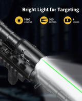 CVLIFE 1680 Lumens Laser Light Combo Flashlight, view 2