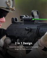 CVLIFE FoxSpook 1X22X33 Red Green Dot Sight 4 Reticle, view 2