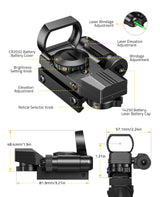 CVLIFE FoxSpook 1X22X33 Red Green Dot Sight 4 Reticle, view 6