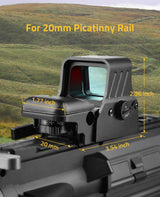 CVLIFE FoxSpook 1x22x33 Red Dot Sight 4 Reticles Dot Sight, view 2
