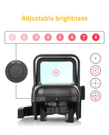 CVLIFE FoxSpook 1x22x33 Red Dot Sight 4 Reticles Dot Sight, view 4