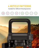 CVLIFE FoxSpook 1X22X33 Red Green Dot Sight 4 Reticles Dot Sight, view 2