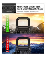 CVLIFE FoxSpook 1X22X33 Red Green Dot Sight 4 Reticles Dot Sight, view 3